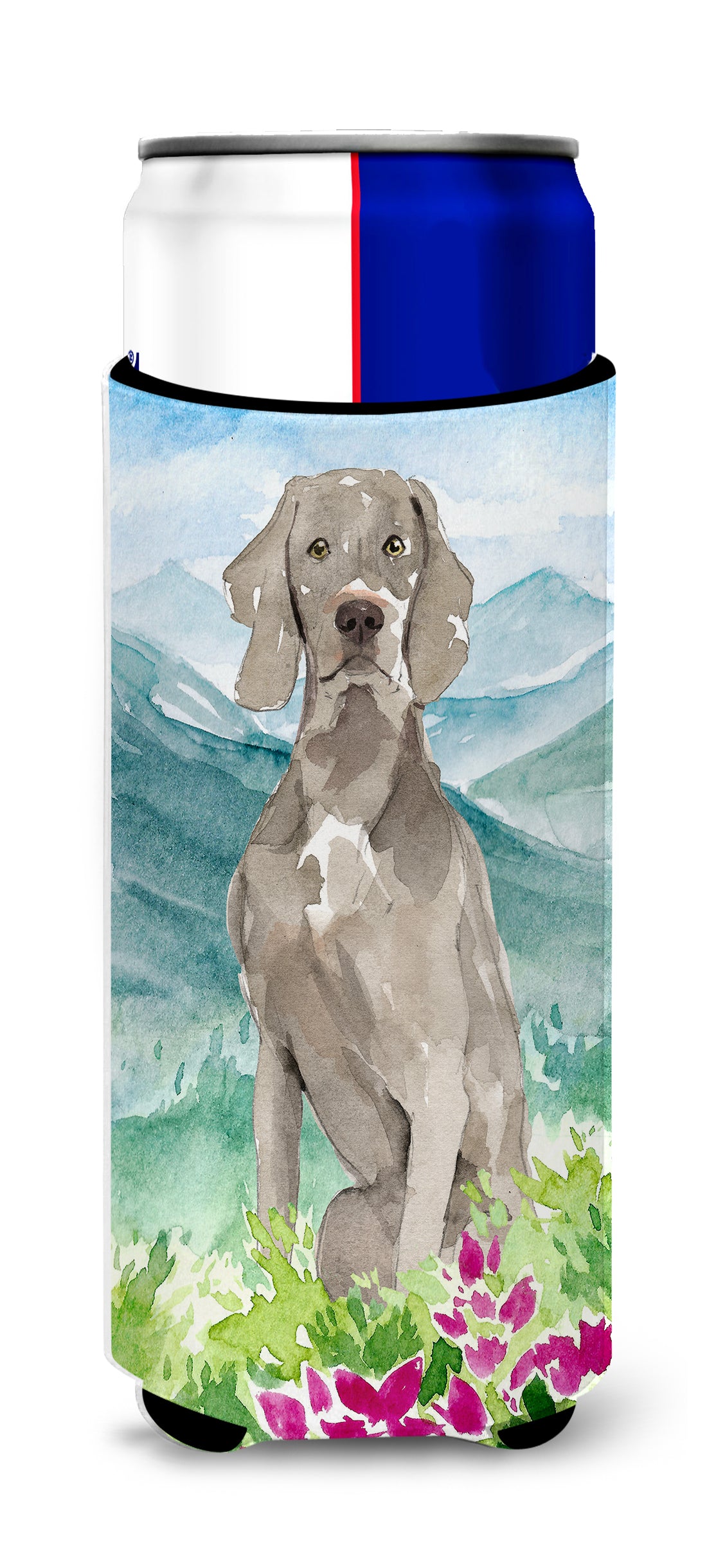 Mountian Flowers Weimaraner  Ultra Hugger for slim cans CK2517MUK  the-store.com.