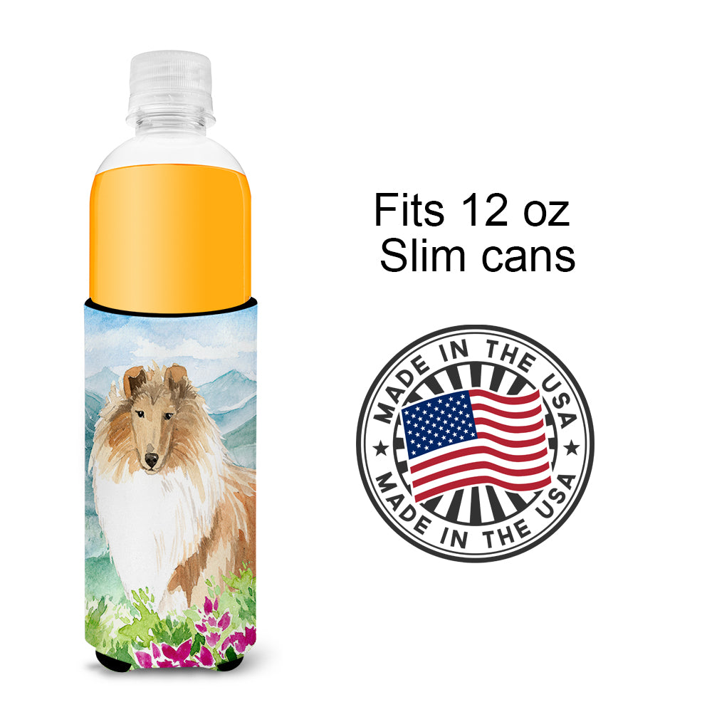 Mountain Flowers Smooth Collie  Ultra Hugger for slim cans CK2525MUK  the-store.com.