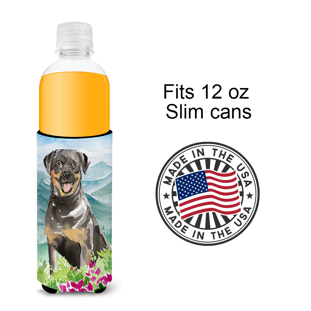 Mountain Flowers Rottweiler  Ultra Hugger for slim cans CK2526MUK  the-store.com.