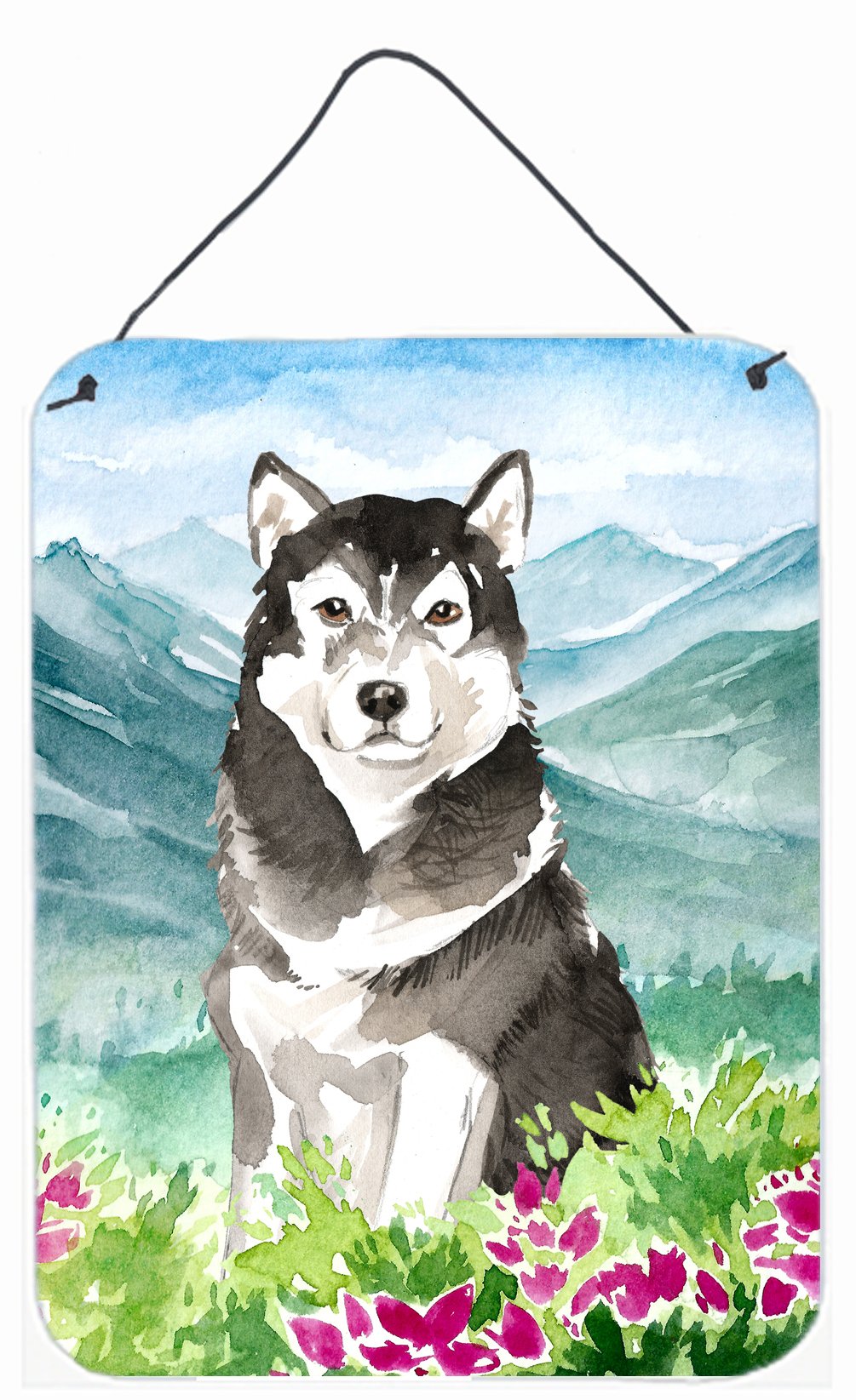 Mountain Flowers Alaskan Malamute Wall or Door Hanging Prints CK2530DS1216 by Caroline's Treasures