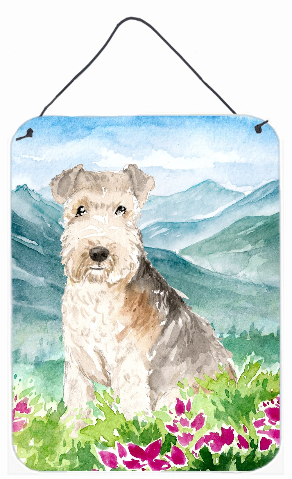 Mountain Flowers Lakeland Terrier Wall or Door Hanging Prints CK2531DS1216 by Caroline's Treasures