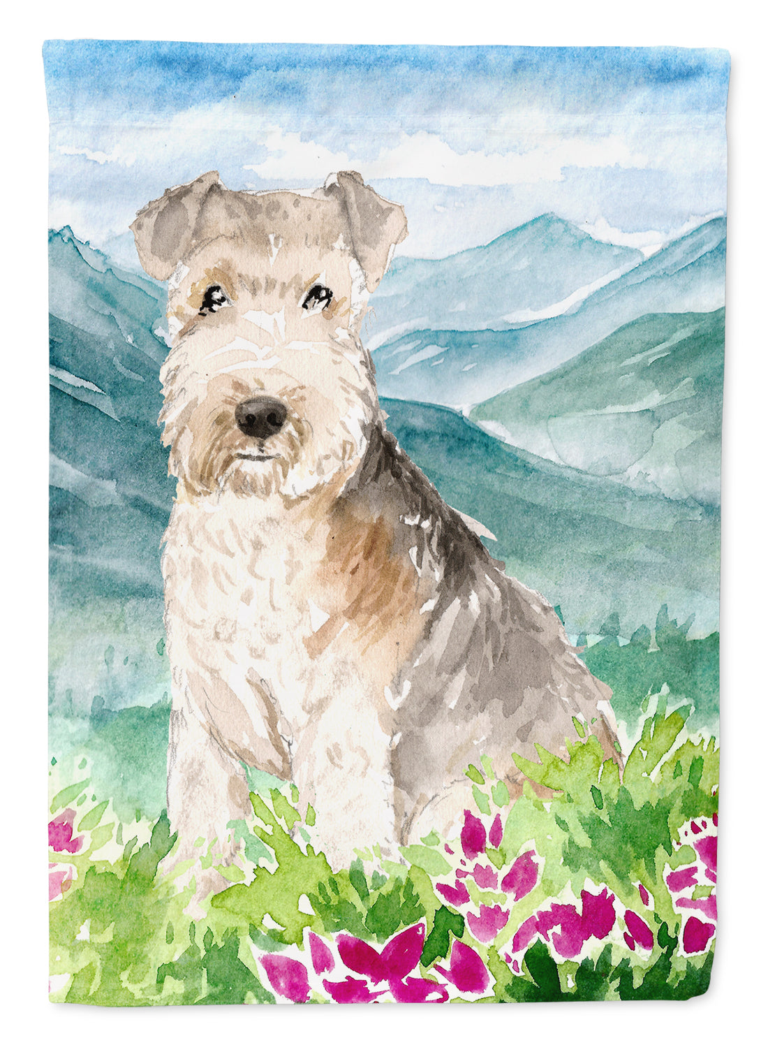 Mountain Flowers Lakeland Terrier Flag Garden Size CK2531GF  the-store.com.