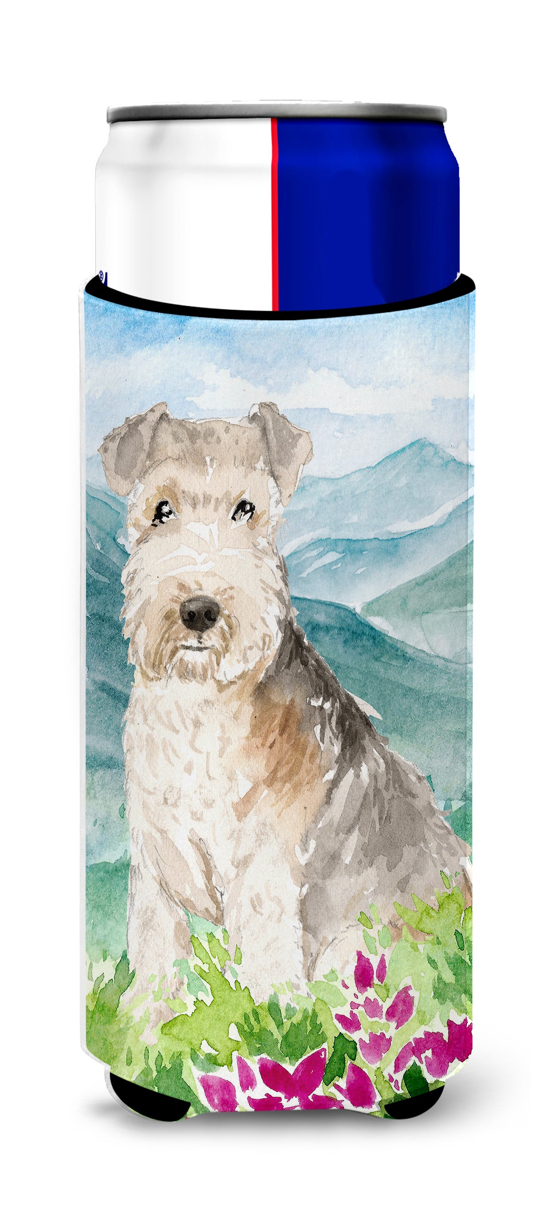 Mountain Flowers Lakeland Terrier  Ultra Hugger for slim cans CK2531MUK  the-store.com.