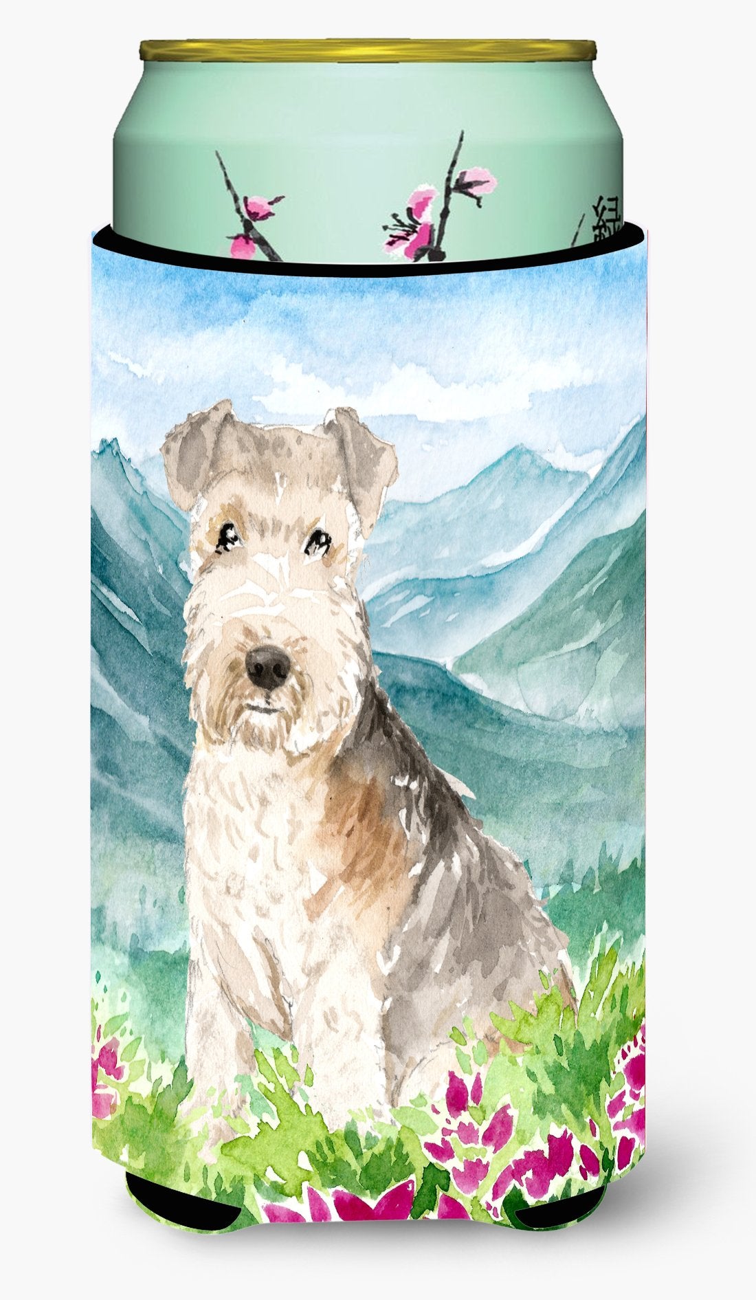 Mountain Flowers Lakeland Terrier Tall Boy Beverage Insulator Hugger CK2531TBC by Caroline&#39;s Treasures