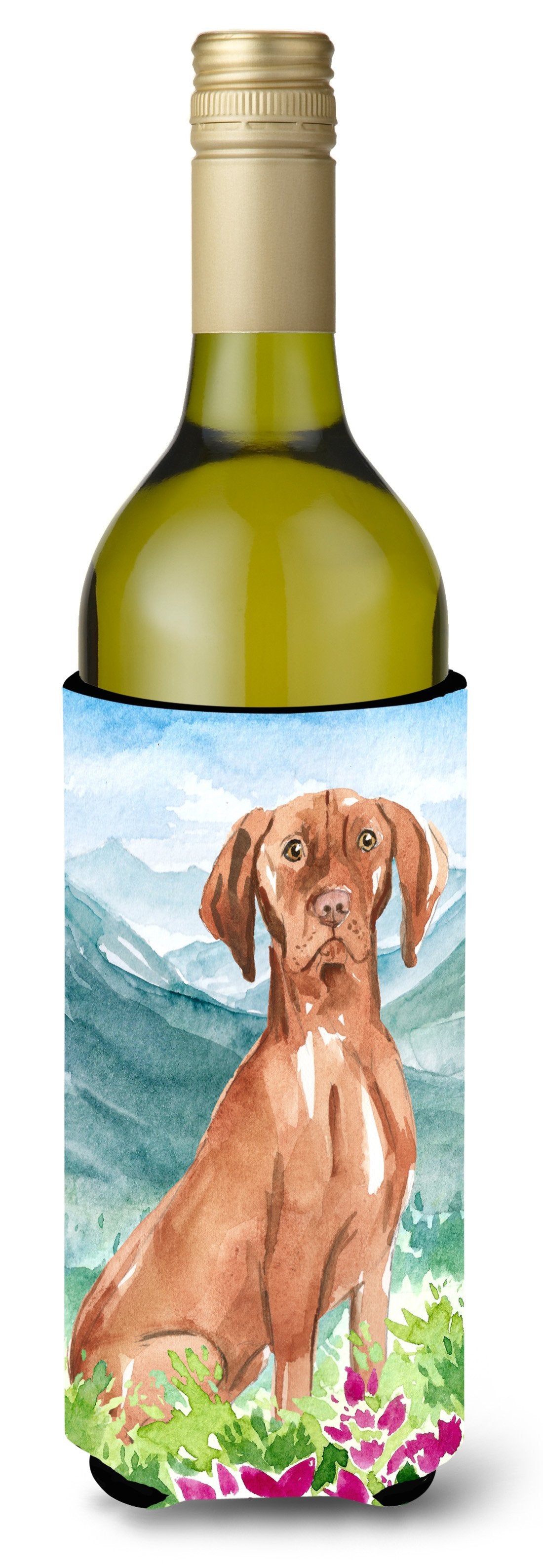 Mountain Flowers Vizsla Wine Bottle Beverage Insulator Hugger CK2535LITERK by Caroline's Treasures