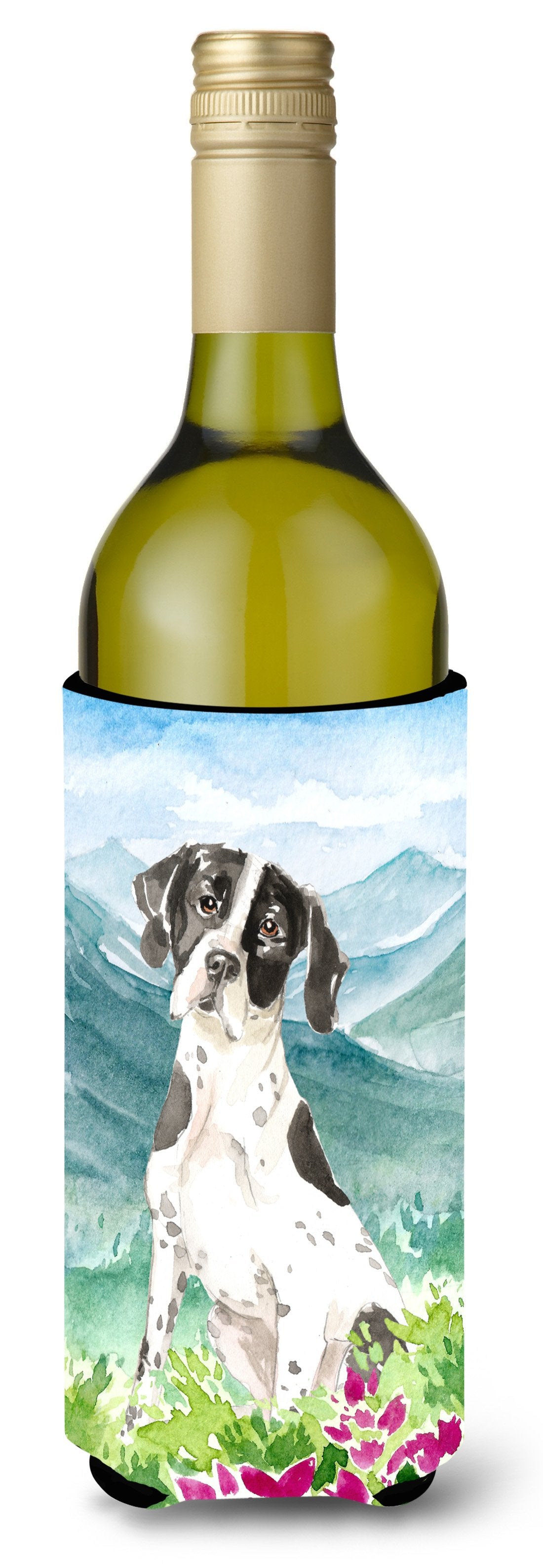 Mountain Flowers English Pointer Wine Bottle Beverage Insulator Hugger CK2538LITERK by Caroline's Treasures