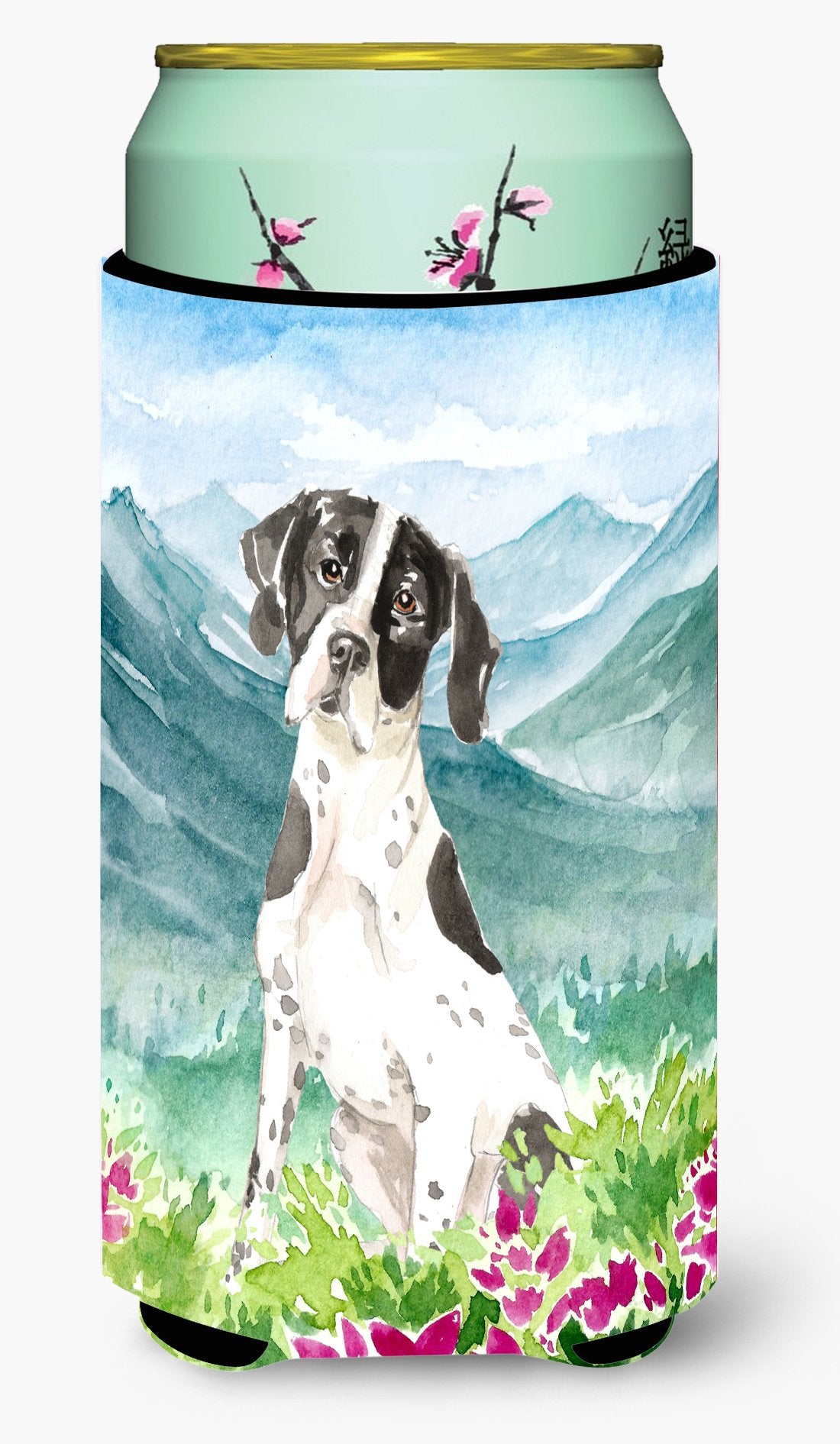 Mountain Flowers English Pointer Tall Boy Beverage Insulator Hugger CK2538TBC by Caroline's Treasures