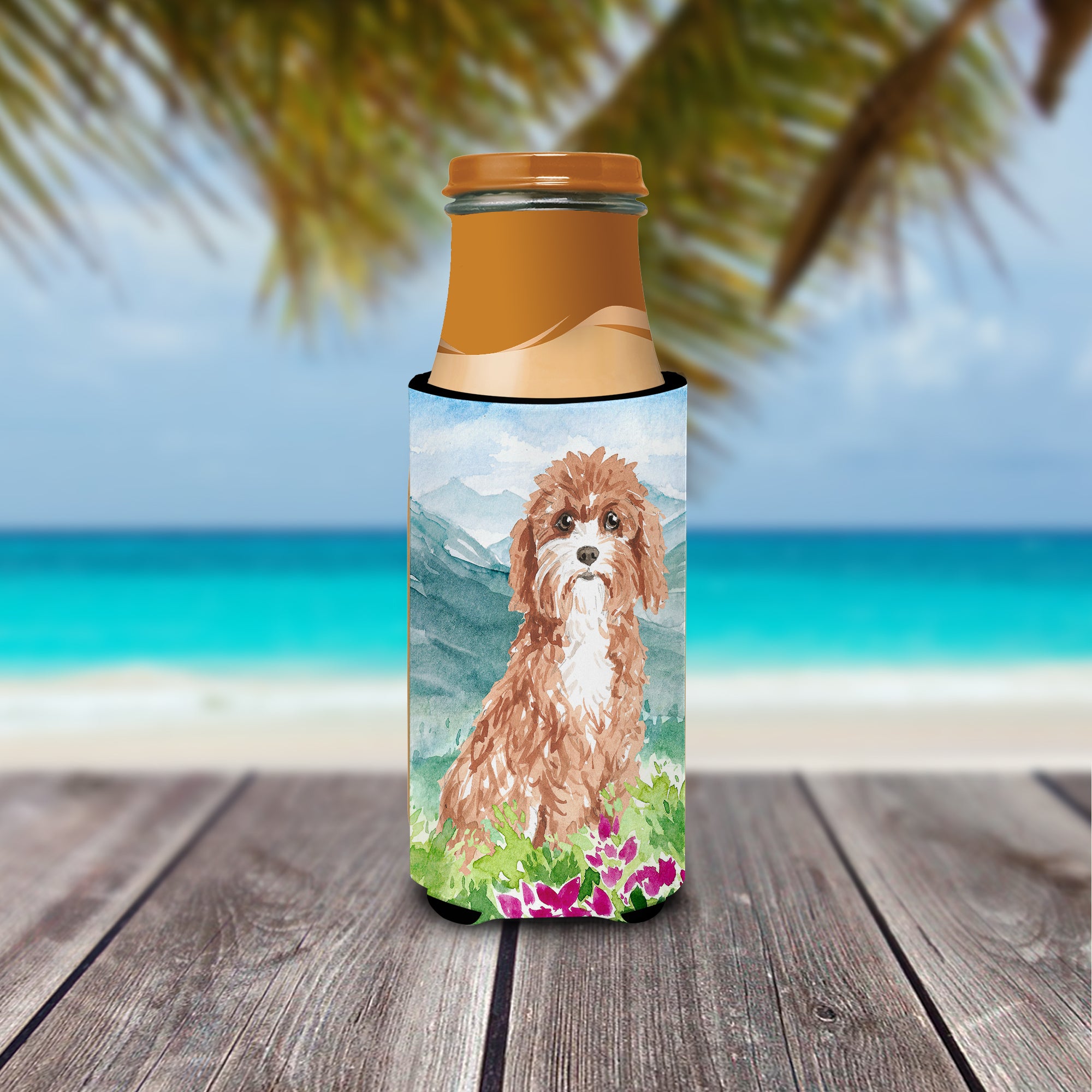 Mountain Flowers Cavapoo  Ultra Hugger for slim cans CK2539MUK  the-store.com.