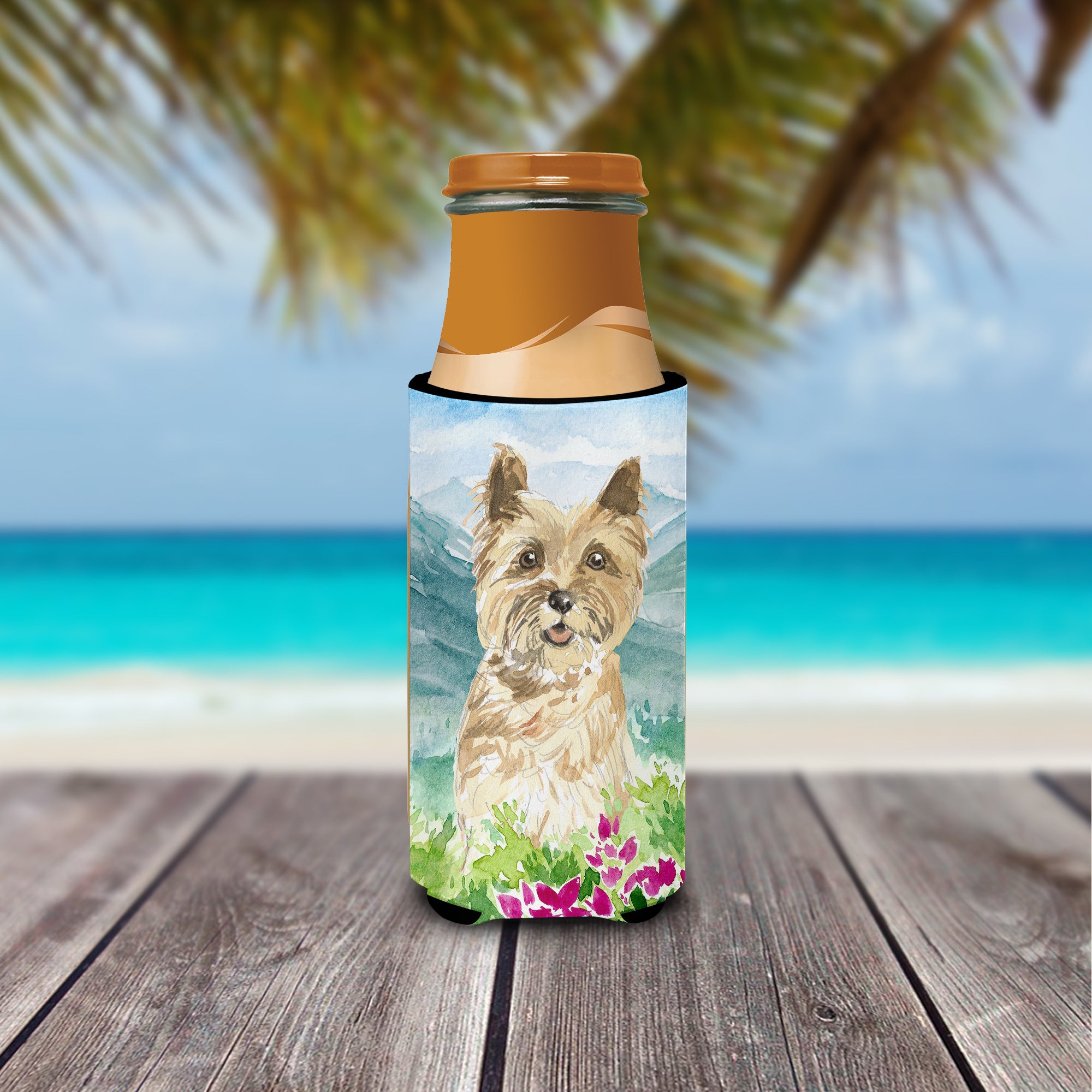 Mountain Flowers Cairn Terrier  Ultra Hugger for slim cans CK2541MUK  the-store.com.