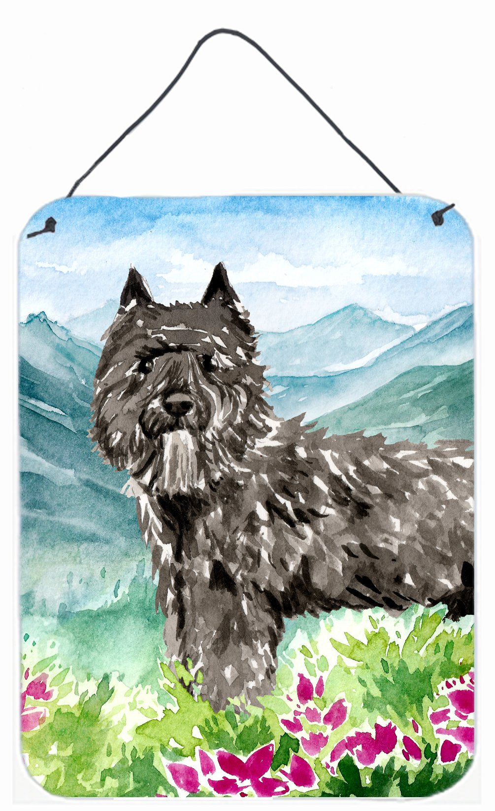 Mountain Flowers Bouvier des Flandres Wall or Door Hanging Prints CK2543DS1216 by Caroline's Treasures