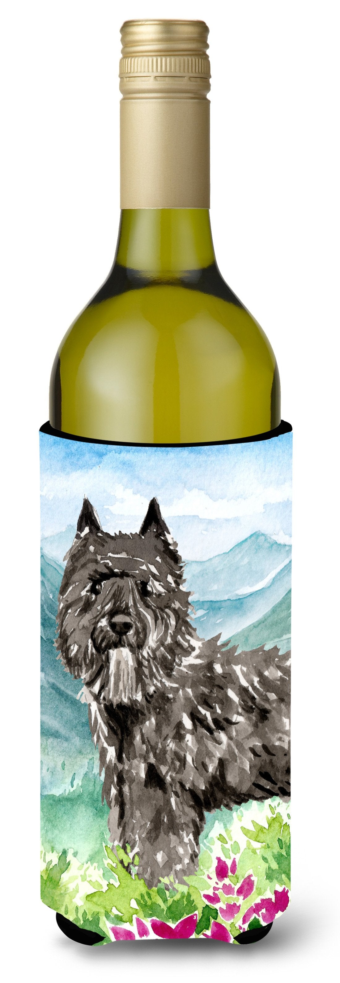 Mountain Flowers Bouvier des Flandres Wine Bottle Beverage Insulator Hugger CK2543LITERK by Caroline&#39;s Treasures