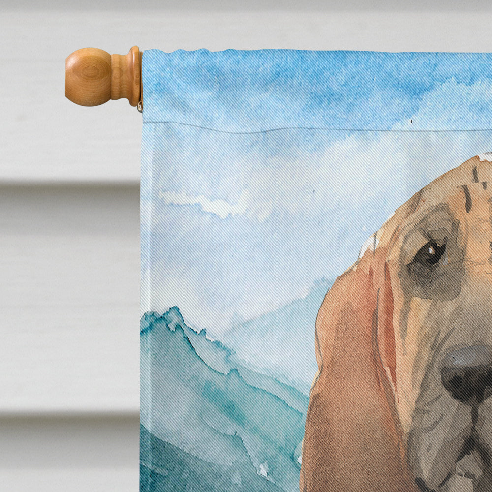 Mountain Flowers Bloodhound Flag Canvas House Size CK2545CHF  the-store.com.