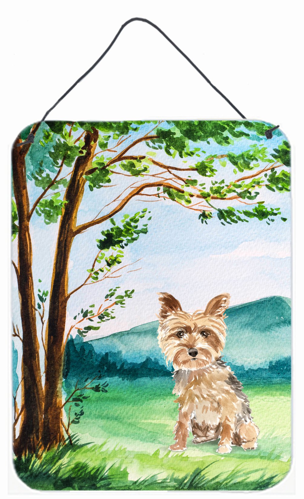 Under the Tree Yorkie Yorkshire Terrier Wall or Door Hanging Prints CK2549DS1216 by Caroline's Treasures