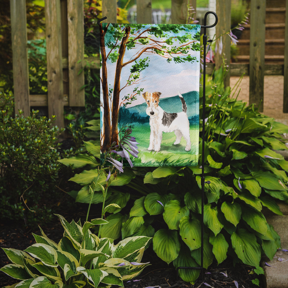 Under the Tree Fox Terrier Flag Garden Size CK2550GF  the-store.com.