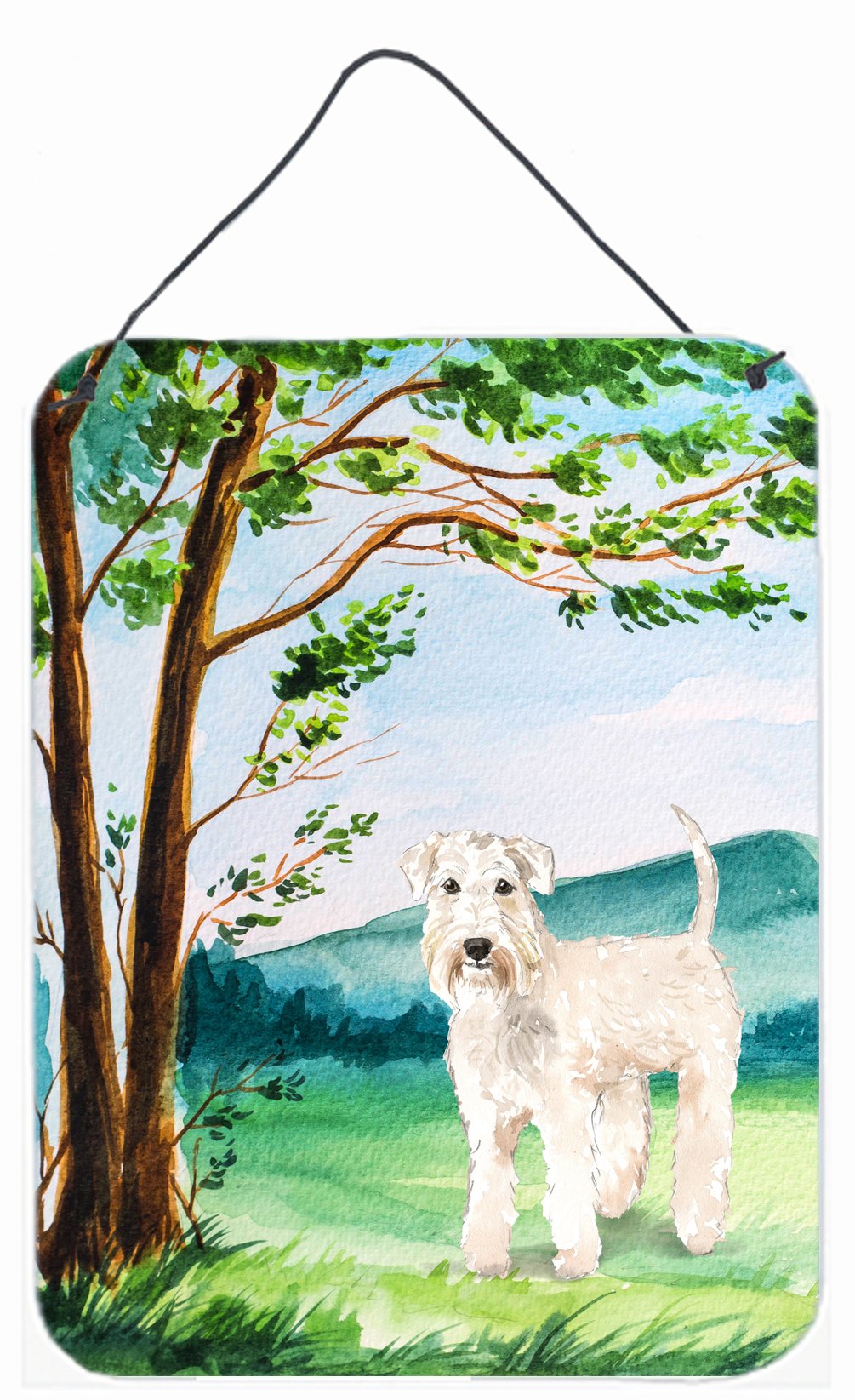 Under the Tree Wheaten Terrier Wall or Door Hanging Prints CK2552DS1216 by Caroline's Treasures