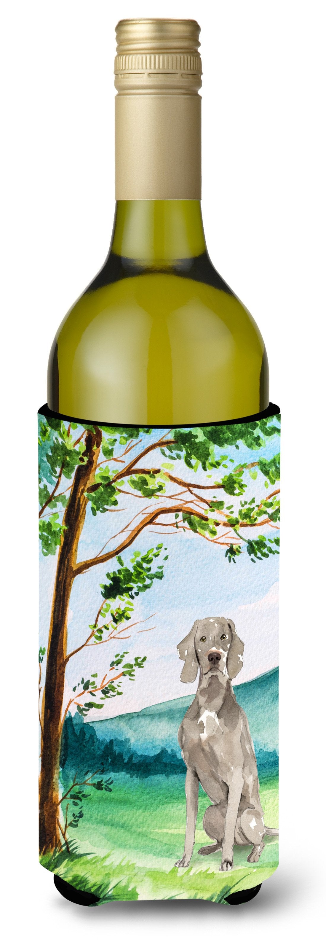 Under the Tree Weimaraner Wine Bottle Beverage Insulator Hugger CK2553LITERK by Caroline's Treasures