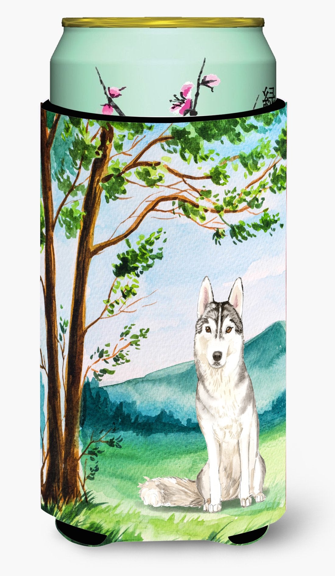 Under the Tree Siberian Husky Tall Boy Beverage Insulator Hugger CK2555TBC by Caroline's Treasures