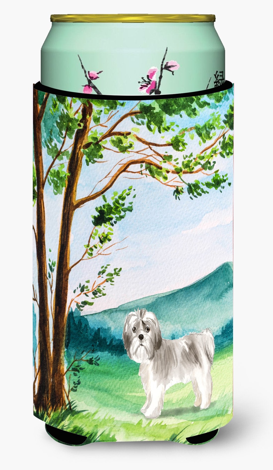 Under the Tree Shih Tzu Puppy Tall Boy Beverage Insulator Hugger CK2556TBC by Caroline's Treasures