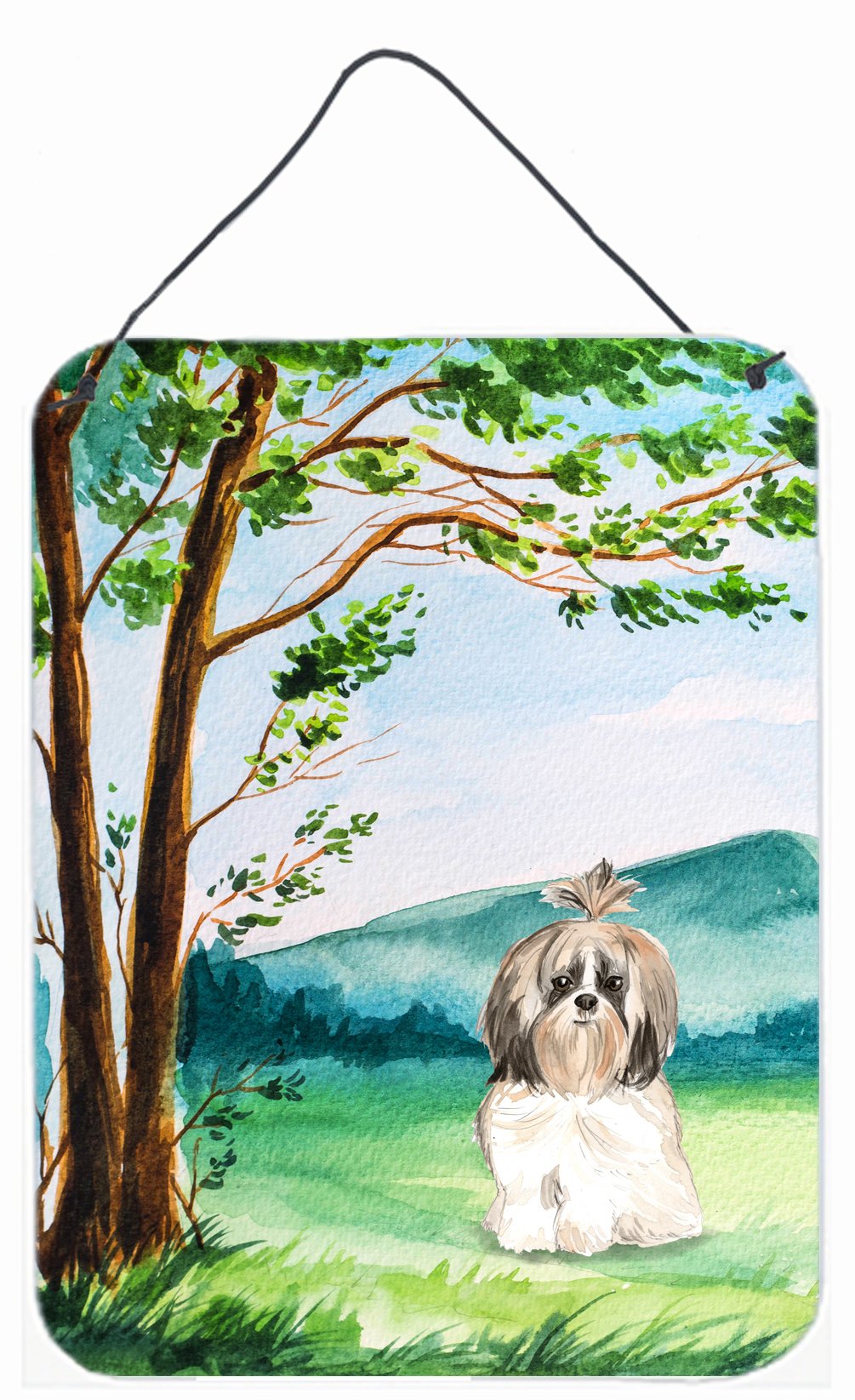 Under the Tree Shih Tzu Wall or Door Hanging Prints CK2557DS1216 by Caroline's Treasures