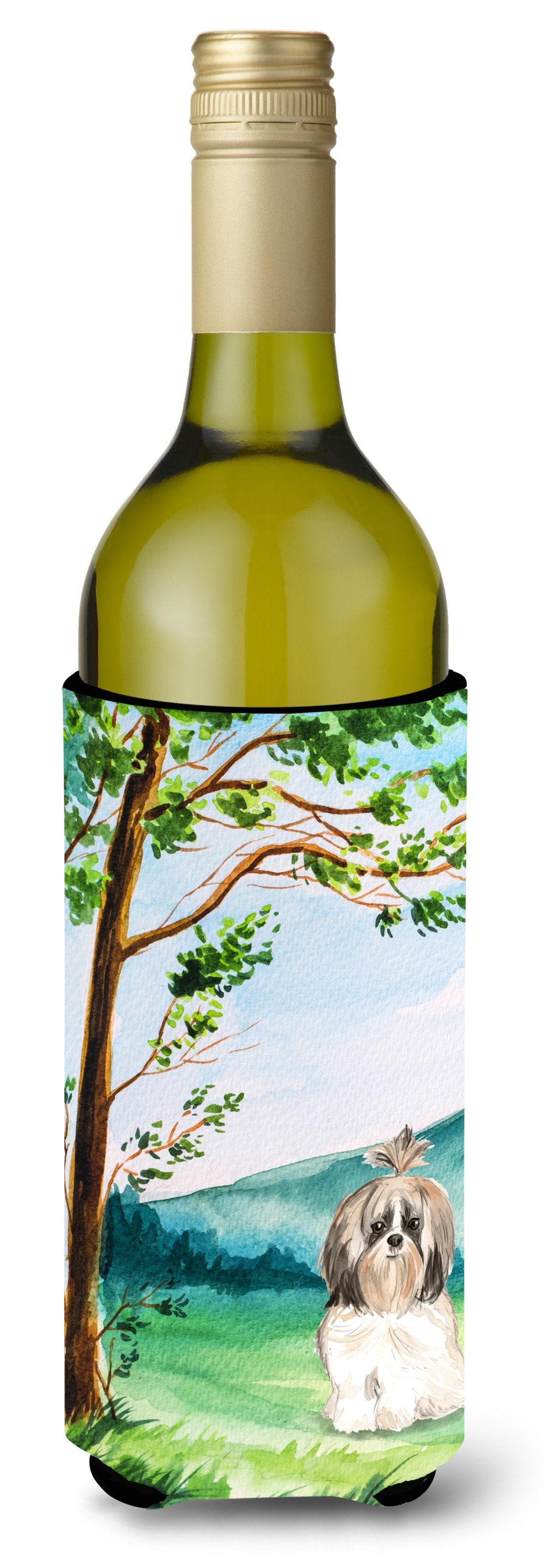 Under the Tree Shih Tzu Wine Bottle Beverage Insulator Hugger CK2557LITERK by Caroline's Treasures