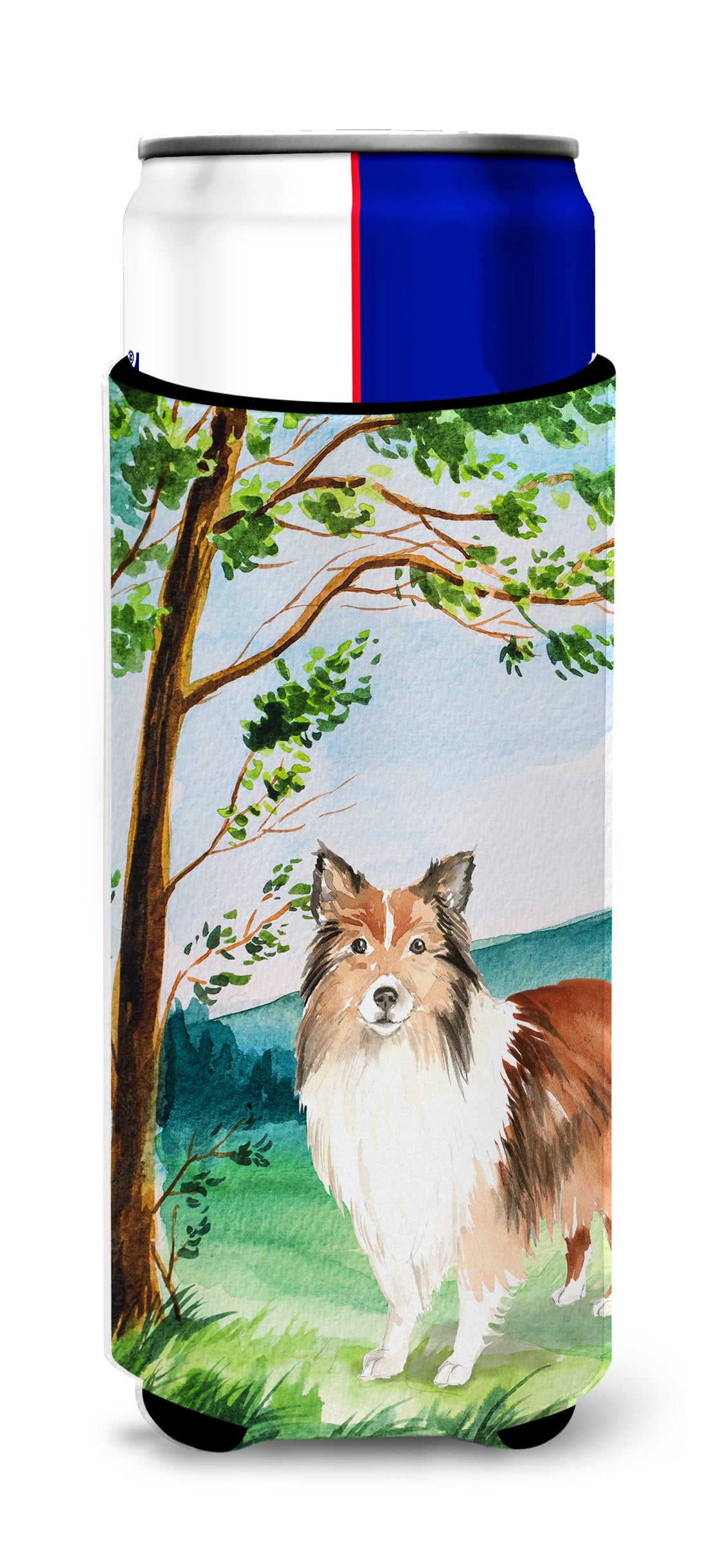 Under the Tree Sheltie  Ultra Hugger for slim cans CK2558MUK  the-store.com.