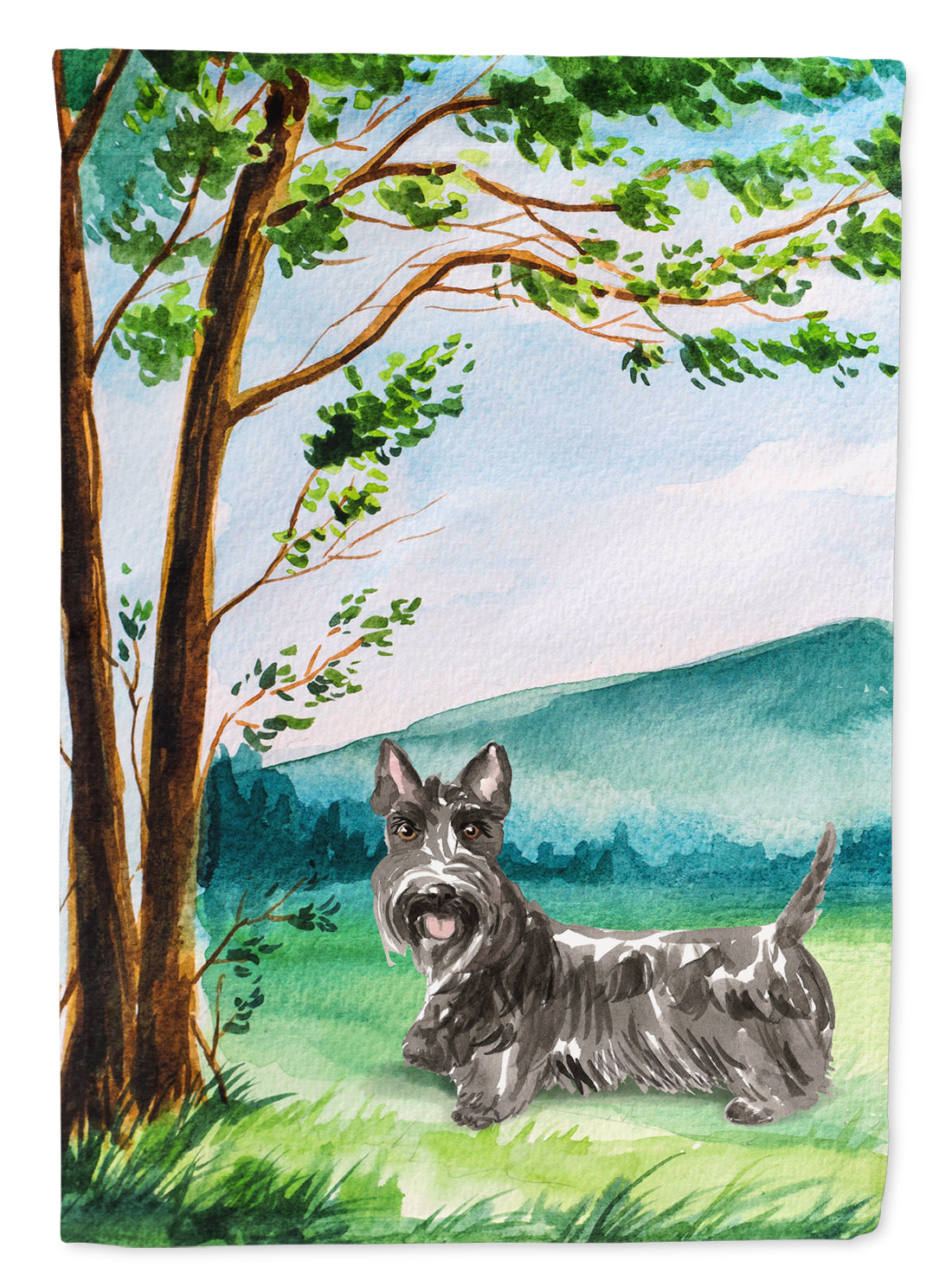 Under the Tree Scottish Terrier Flag Garden Size CK2559GF  the-store.com.