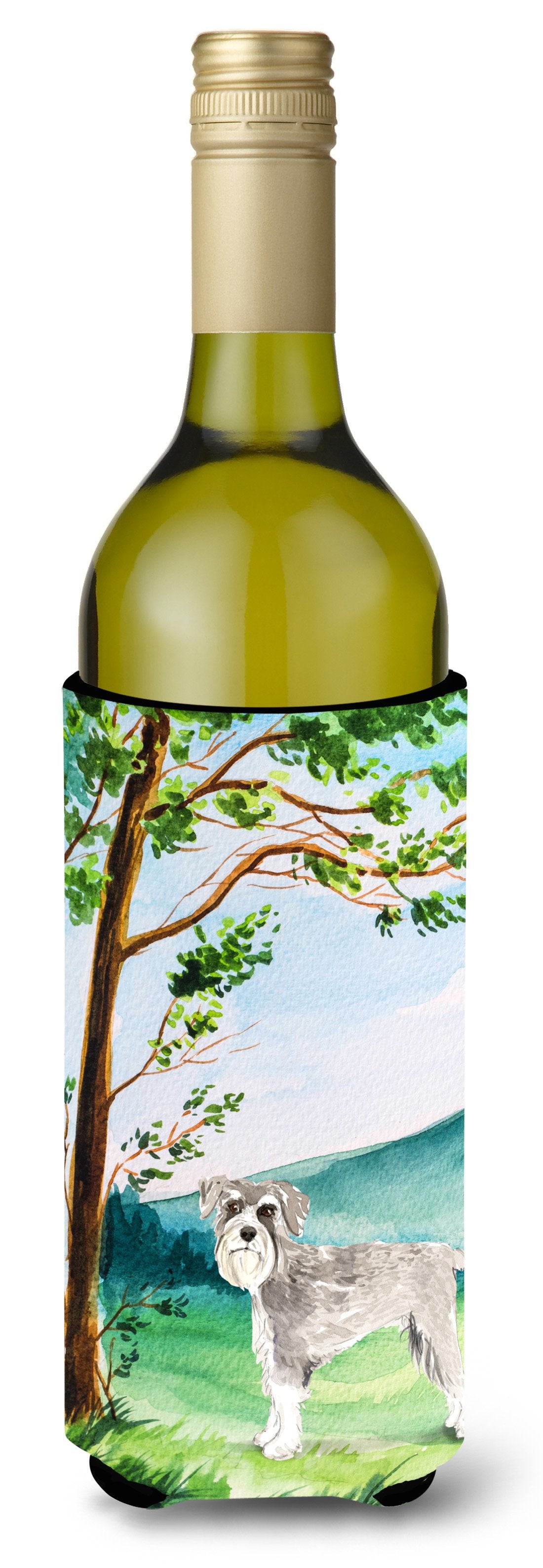 Under the Tree Schnauzer #1 Wine Bottle Beverage Insulator Hugger CK2560LITERK by Caroline's Treasures