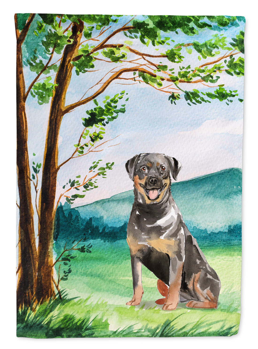 Under the Tree Rottweiler Flag Canvas House Size CK2562CHF  the-store.com.