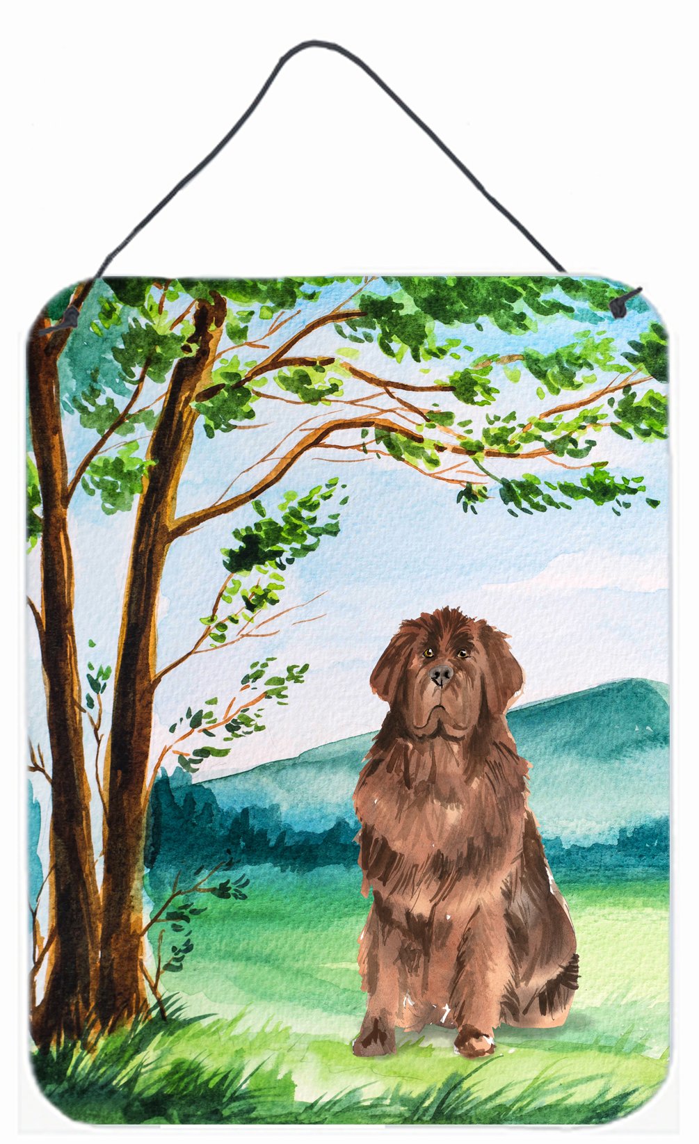 Under the Tree Newfoundland Wall or Door Hanging Prints CK2563DS1216 by Caroline's Treasures