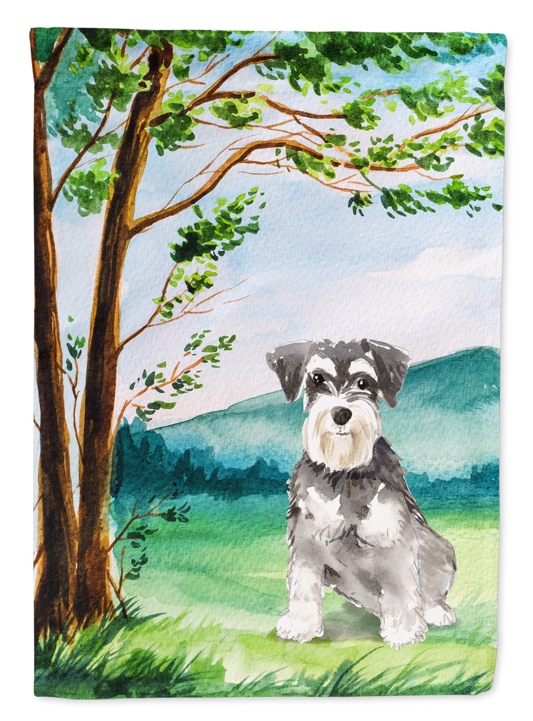 Under the Tree Schnauzer #2 Flag Garden Size CK2564GF  the-store.com.