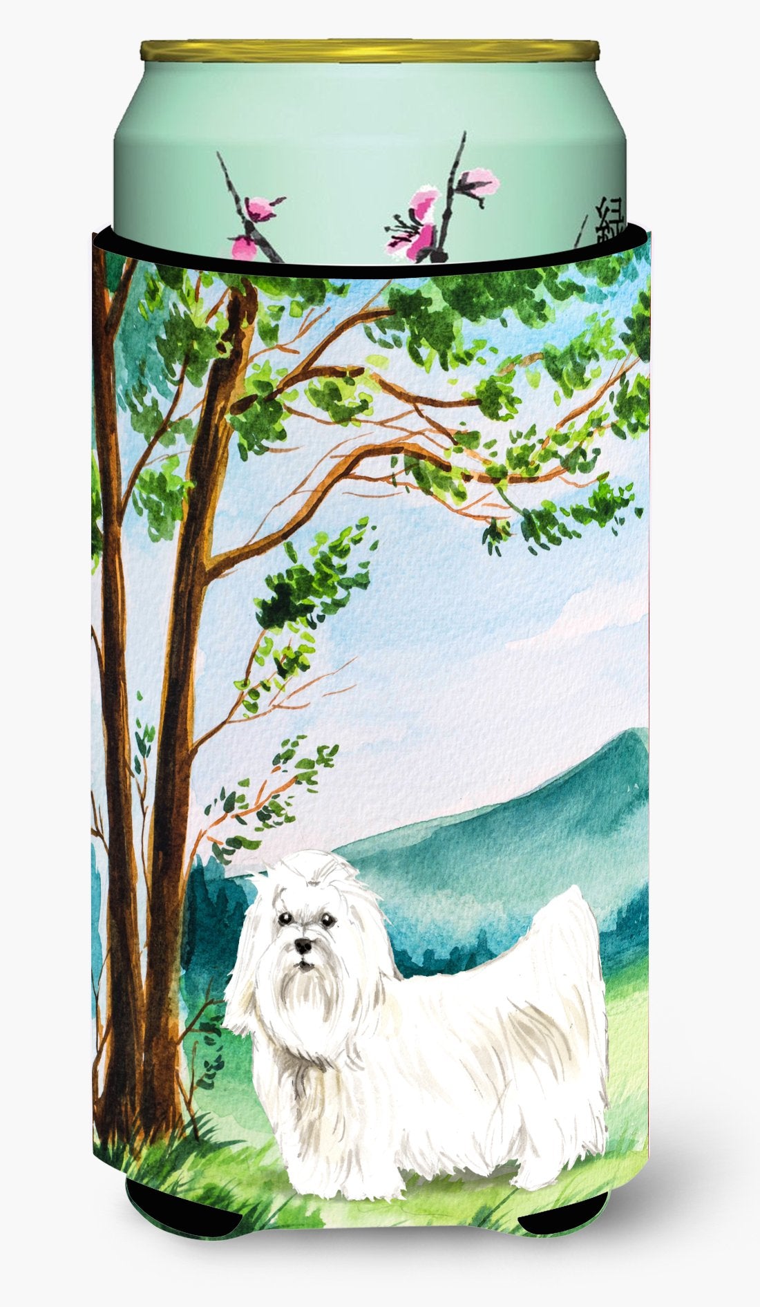 Under the Tree Maltese Tall Boy Beverage Insulator Hugger CK2565TBC by Caroline's Treasures