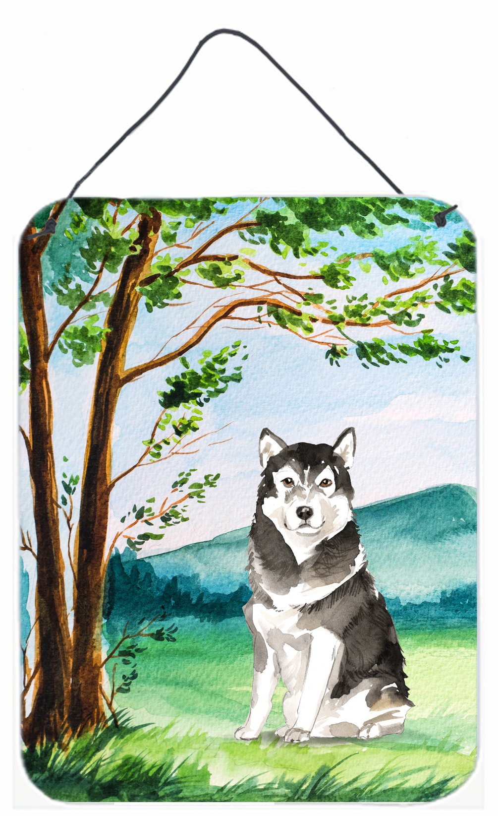 Under the Tree Alaskan Malamute Wall or Door Hanging Prints CK2566DS1216 by Caroline's Treasures