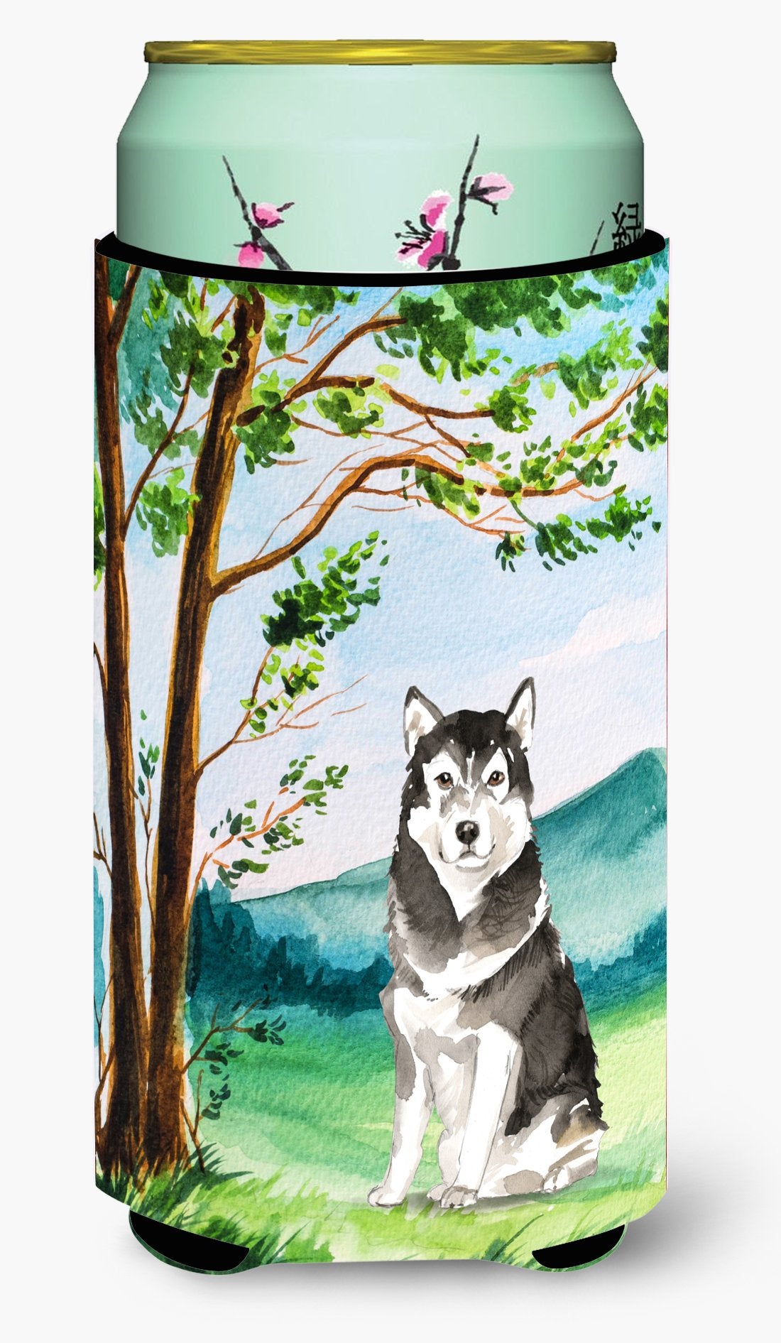 Under the Tree Alaskan Malamute Tall Boy Beverage Insulator Hugger CK2566TBC by Caroline's Treasures