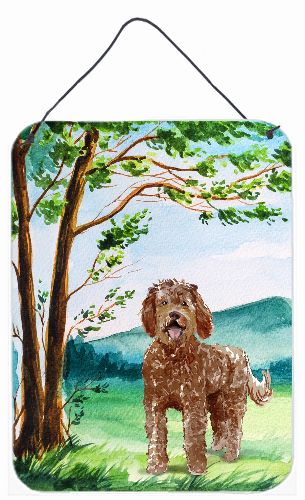 Under the Tree Labradoodle Wall or Door Hanging Prints CK2568DS1216 by Caroline's Treasures