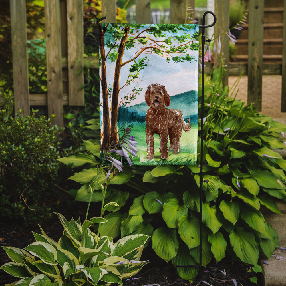 Under the Tree Labradoodle Flag Garden Size CK2568GF  the-store.com.