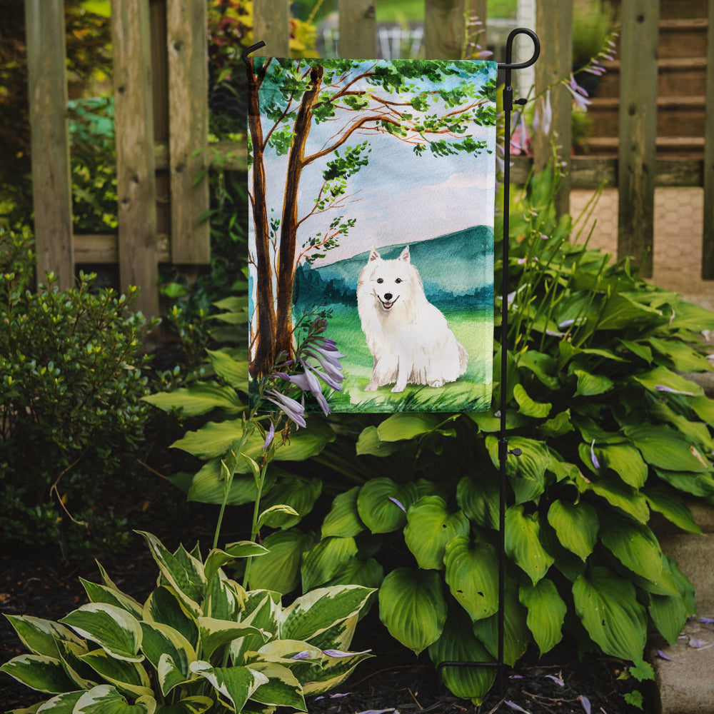 Under the Tree Japanese Spitz Flag Garden Size CK2569GF  the-store.com.