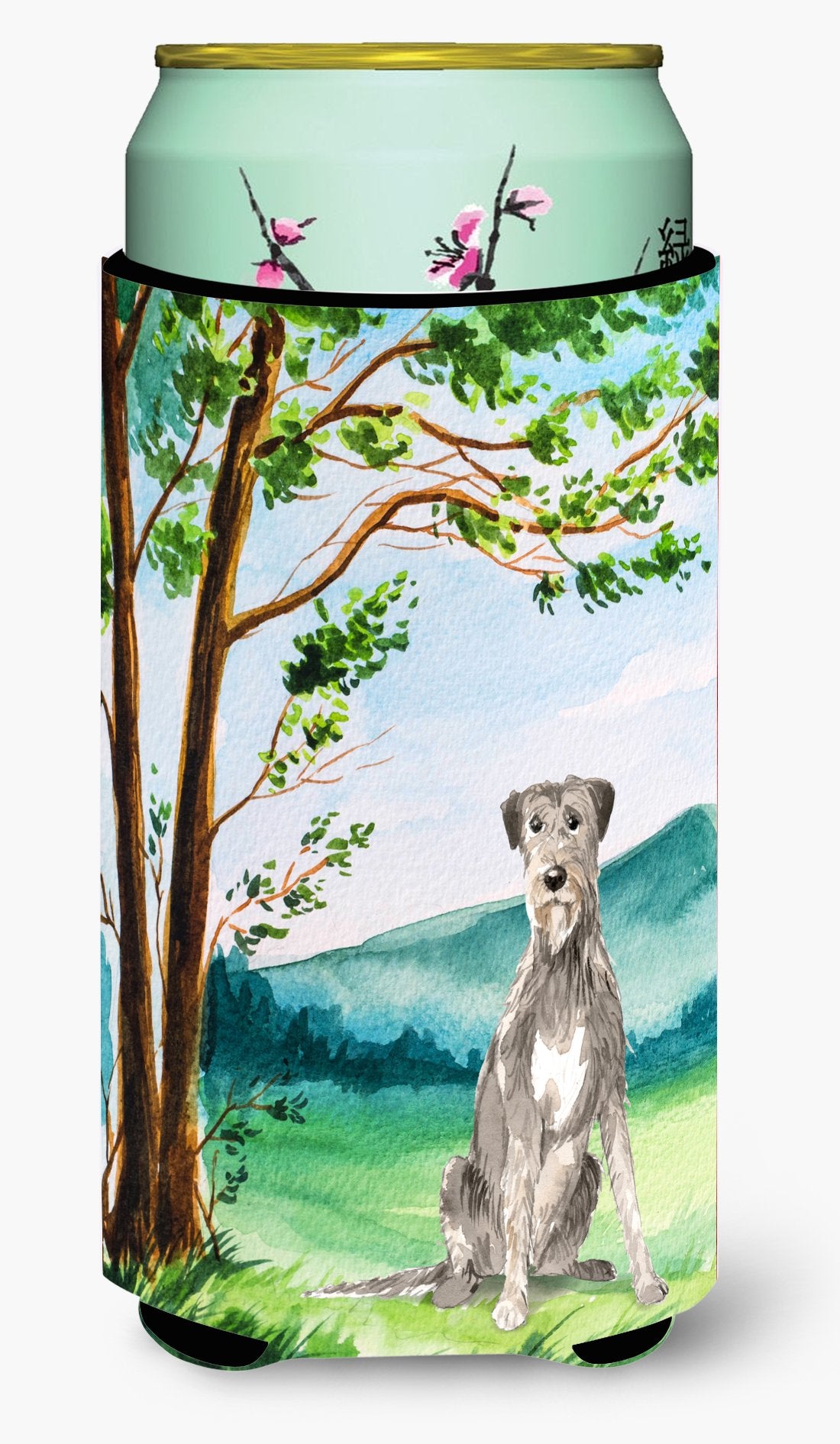 Under the Tree Irish Wolfhound Tall Boy Beverage Insulator Hugger CK2570TBC by Caroline's Treasures