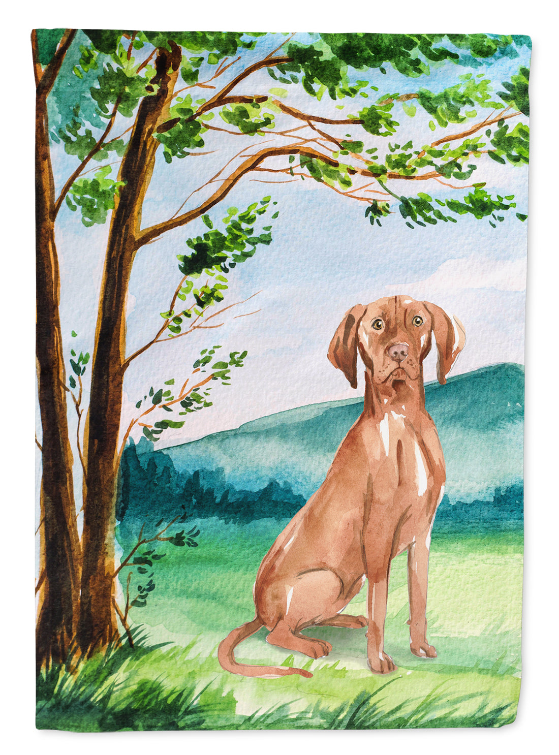 Under the Tree Vizsla Flag Canvas House Size CK2571CHF  the-store.com.