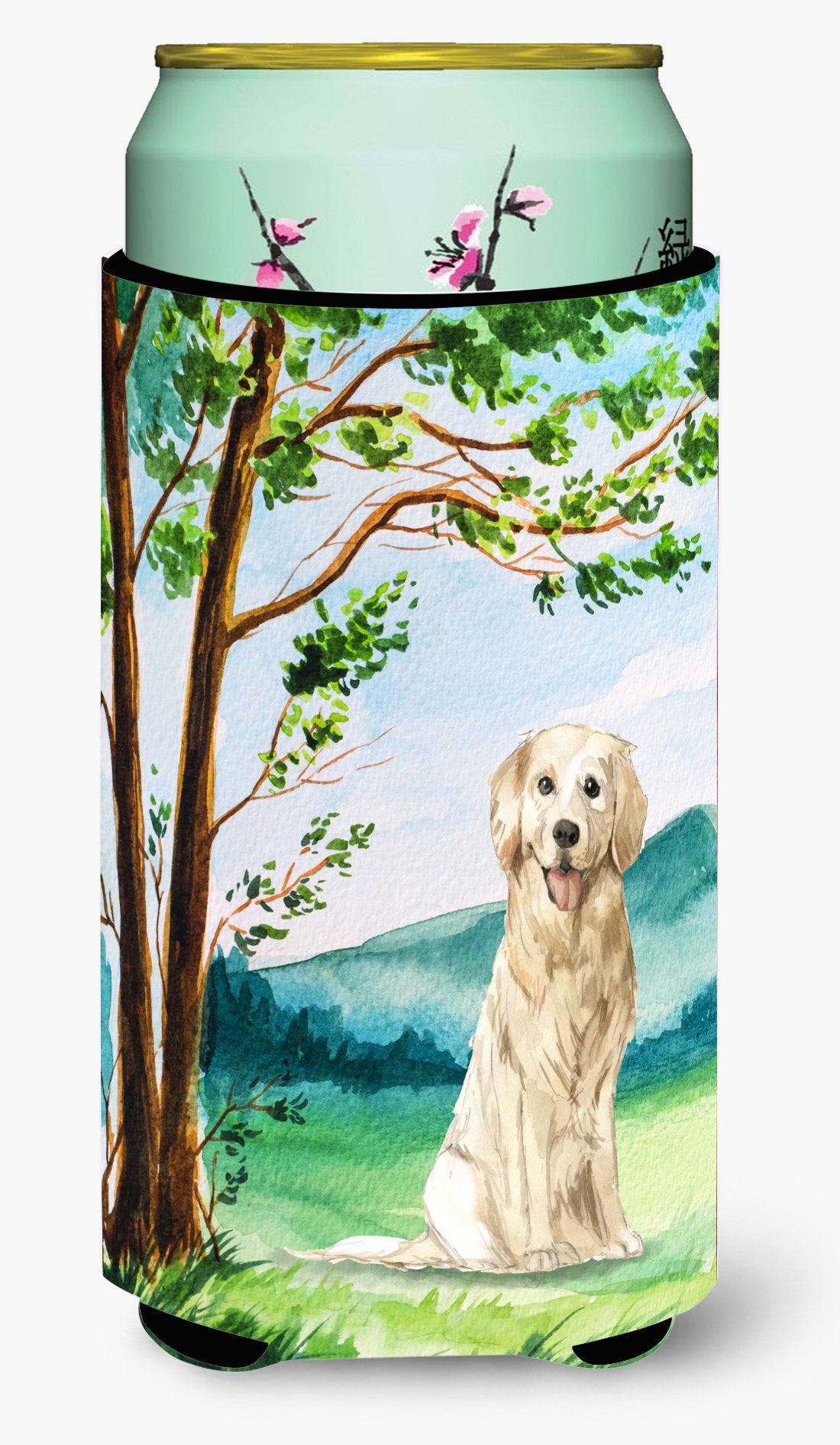 Under the Tree Golden Retriever Tall Boy Beverage Insulator Hugger CK2572TBC by Caroline's Treasures