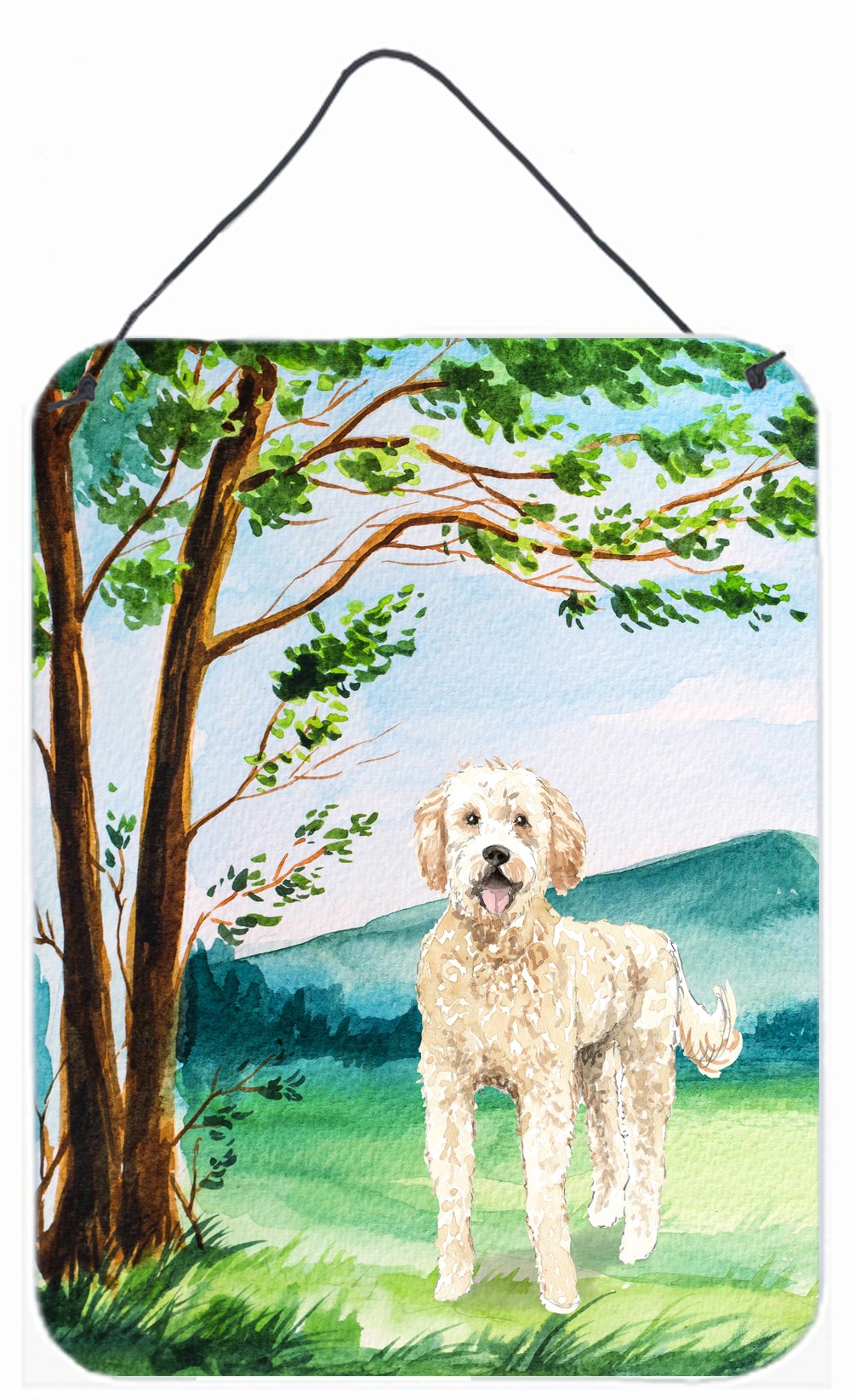 Under the Tree Goldendoodle Wall or Door Hanging Prints CK2573DS1216 by Caroline&#39;s Treasures