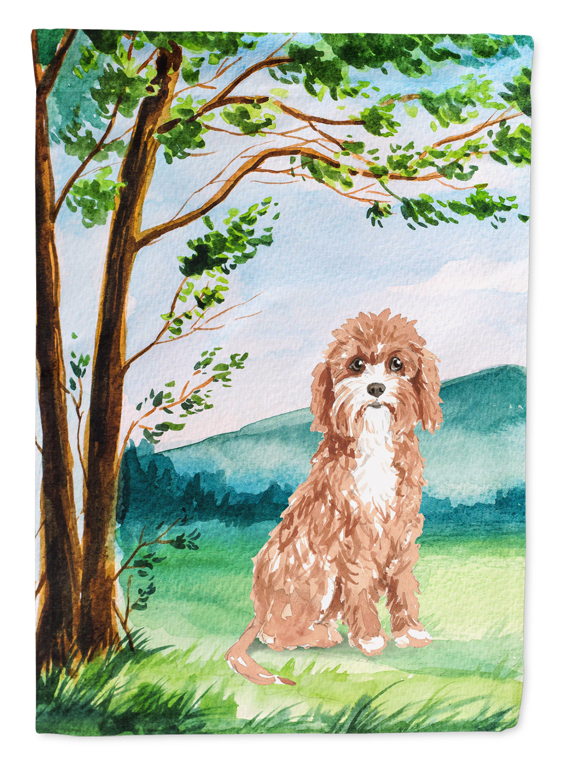 Under the Tree Cavapoo Flag Canvas House Size CK2575CHF  the-store.com.