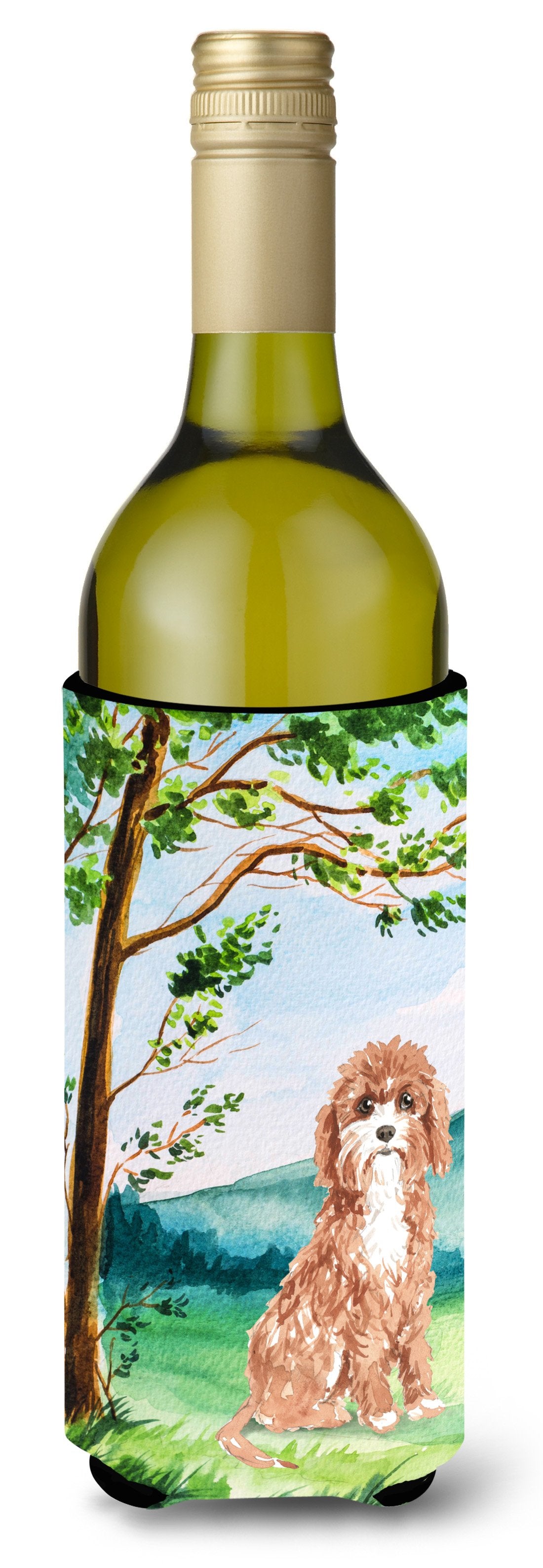 Under the Tree Cavapoo Wine Bottle Beverage Insulator Hugger CK2575LITERK by Caroline's Treasures