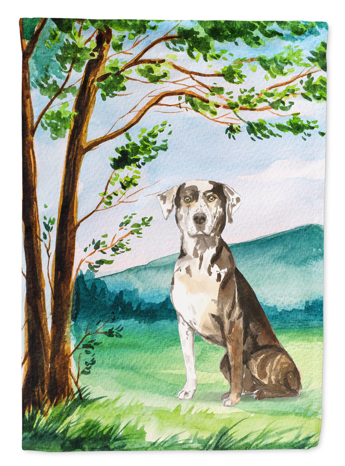 Under the Tree Catahoula Leopard Dog Flag Garden Size CK2576GF  the-store.com.