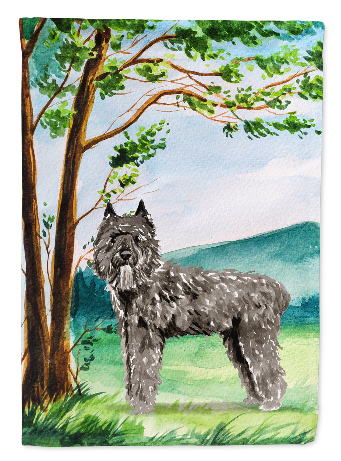 Under the Tree Bouvier des Flandres Flag Canvas House Size CK2579CHF  the-store.com.