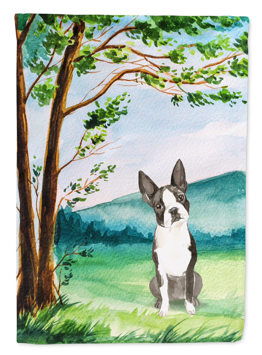 Under the Tree Boston Terrier Flag Garden Size CK2580GF  the-store.com.