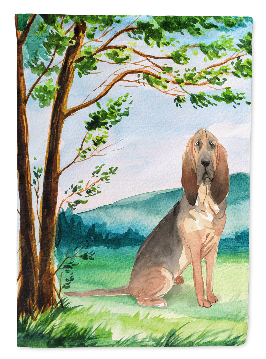 Under the Tree Bloodhound Flag Garden Size CK2581GF  the-store.com.