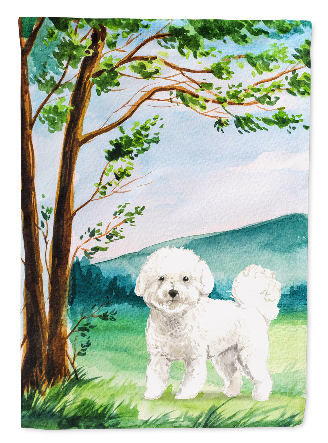 Under the Tree Bichon Frise Flag Garden Size CK2582GF  the-store.com.