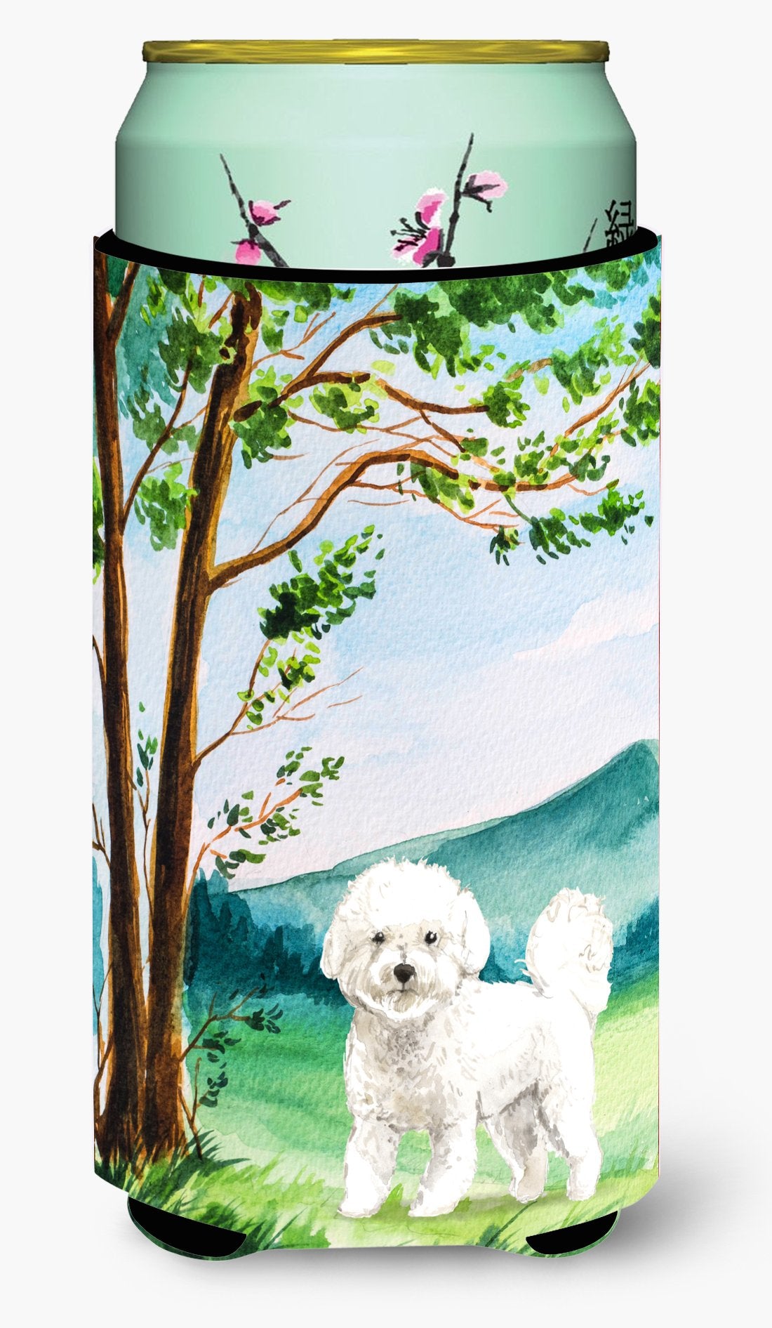 Under the Tree Bichon Frise Tall Boy Beverage Insulator Hugger CK2582TBC by Caroline's Treasures