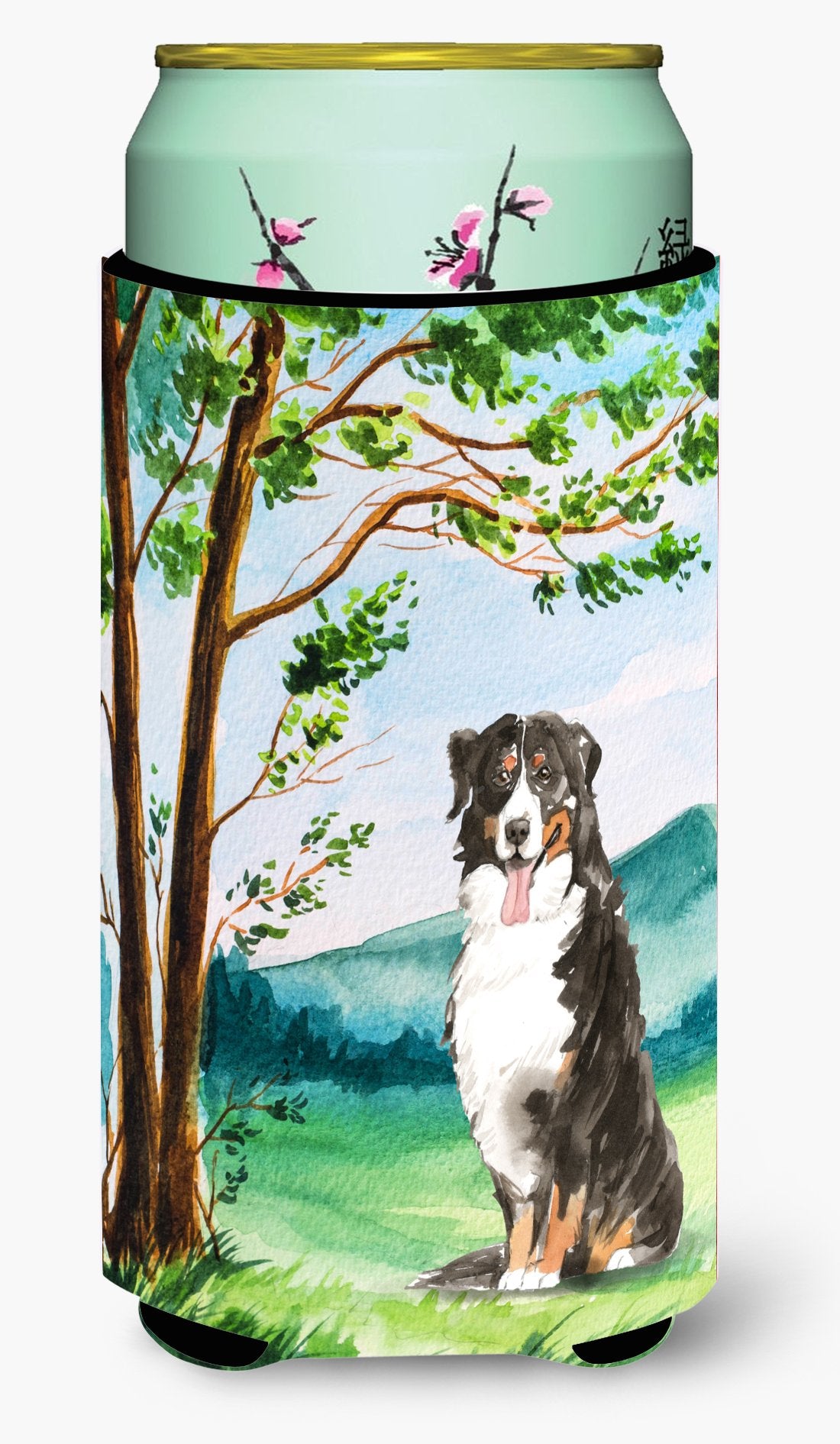 Under the Tree Bernese Mountain Dog Tall Boy Beverage Insulator Hugger CK2583TBC by Caroline's Treasures