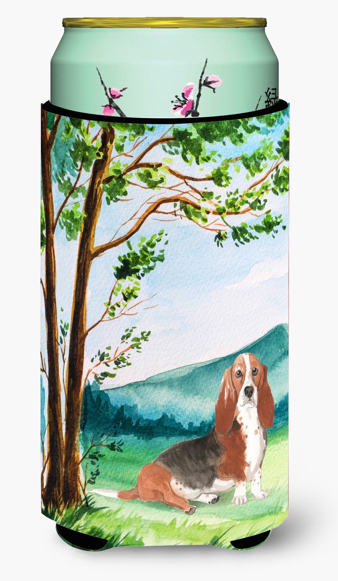 Under the Tree Basset Hound Tall Boy Beverage Insulator Hugger CK2584TBC by Caroline&#39;s Treasures